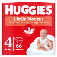 HUGGIES® Little Movers plienky 4 (7-18 kg) 66 ks