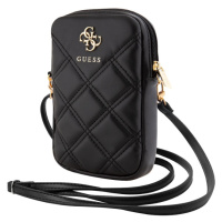 Univerzálne puzdro Guess na smartfón GUWBZPSQSSGK PU Quilted 4G Metal Logo Walltet Phone Bag Zip