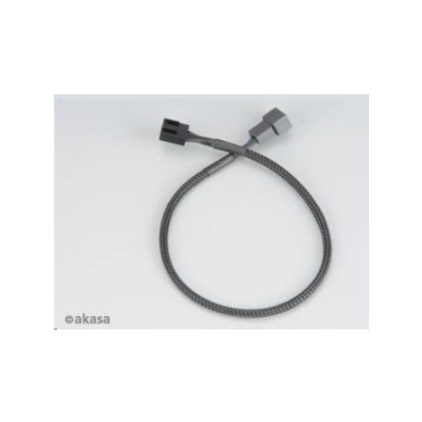 Predlžovací kábel AKASA k ventilátoru PWM, 30 cm (4pin pre ventilátory PWM, 3pin)