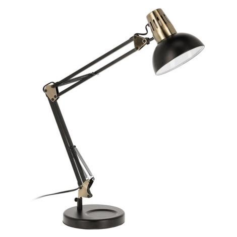Čierna stolová lampa s kovovým tienidlom (výška 84 cm) Kristine - Kave Home