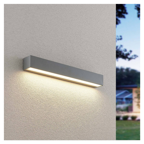 Lucande LED vonkajšie nástenné svietidlo Lengo, 50 cm, strieborné, 1