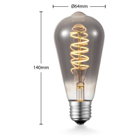 Lucande LED žiarovka E27 ST64 4W 1 800K smoke