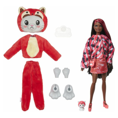 Barbie Cutie Reveal v kostýme  - mačiatko  červenom kostýme pandy Mattel