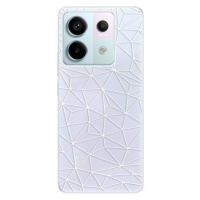 Odolné silikónové puzdro iSaprio - Abstract Triangles 03 - white - Xiaomi Redmi Note 13 Pro 5G /