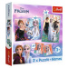 Trefl Puzzle 2v1 + pexeso - Princezné vo svojej zemi / Disney Frozen 2