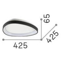 Ideal Lux Gemini LED stropné svetlo, biele, 42,5 cm, zapnuté/vypnuté