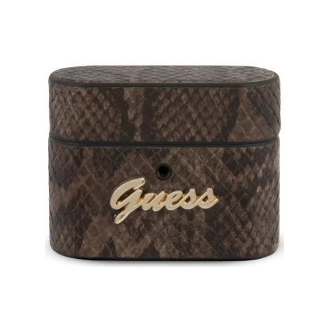 Kryt Guess AirPods Pro cover brown Python Collection GUACAPPUSNSMLBR
