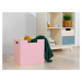 Benlemi Úložný drevený box BOKS s obdĺžnikovým výrezom Zvoľte farbu: Ružová