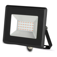 Reflektor LED E-Series 20W, Červená, 1700lm, čierny VT-4021 (V-TAC)