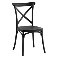 Stohovateľná stolička, čierna, SAVITA