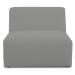 Sivý modul pohovky z textílie buklé (stredový diel) Roxy – Scandic