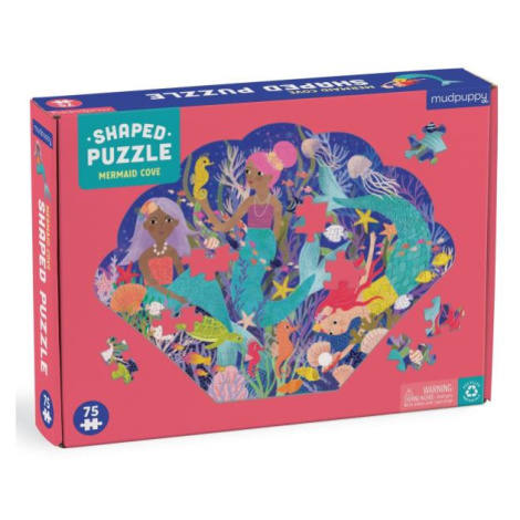 Mudpuppy Zátoka morských víl - puzzle v tvare mušle 75 dielikov