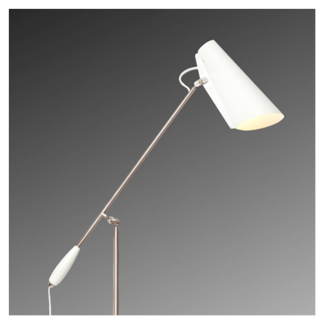 Northern Birdy stojaca retro lampa, biela