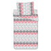 Ružovo-sivé 4-dielne bavlnené obliečky na jednolôžko 140x200 cm Dikona – Jerry Fabrics