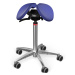 Sedlová stolička SALLI Swing Farba čalúnenia: Koža - tmavo modrá #77158, Výška postavy: Vysoká (