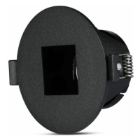 Bodové svietidlo zapustené okrúhle GU10 čierna/čierna VT-883 (V-TAC)