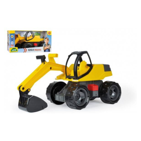 Bager žltočierny Giga Trucks plast 63cm v krabici 70x35x29cm