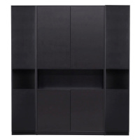 Čierna modulárna knižnica z borovicového dreva 190x210 cm Finca – WOOOD
