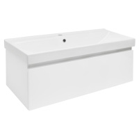 Kúpeľňová skrinka s umývadlom SAT B-Way 99x30x45 cm biely lesk BWAY100WU1