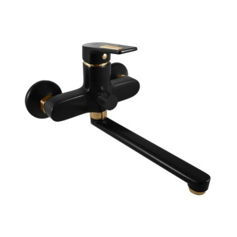 Vaňová batéria RAV SLEZÁK COLORADO s otočným ramienkom 150 mm černá matná/zlato CO353.5CMATZ