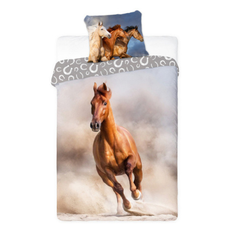 Bavlnená posteľná bielizeň Horses 006 Gdy 160x200 cm FARO