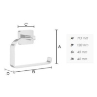 SO - HOUSE RK3411 - Držiak na toaletný papier CHL - chróm lesklý