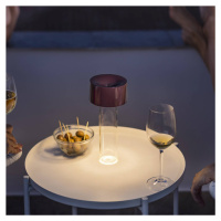 Nabíjateľná stolová lampa Foscarini LED Fleur, vínovo červená