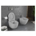 Mexen Lena WC misa Rimless s WC doskou slim, duroplast, svetlo-šedá matná, 30224061