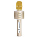 Mikrofón karaoke Bluetooth zlatý