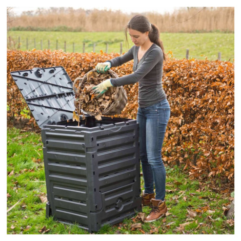 Záhradný kompostér 300l čierny Dekorhome vidaXL