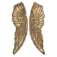 Estila Luxusná dekorácia Anjelské krídla 104cm zlaté (2ks)