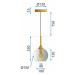 Toolight - Stropná lampa zo skla 7xG9 APP898-7CP, OSW-06670