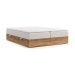 Boxspring posteľ s úložným priestorom v béžovo-prírodnej farbe 200x200 cm Faro – Maison de Rêve