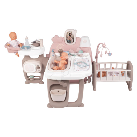 Domček pre bábiku Large Doll's Play Center Natur D'Amour Baby Nurse Smoby trojkrídlový s 23 dopl
