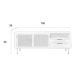 Krémový ratanový TV stolík 150x55 cm Amaya – White Label