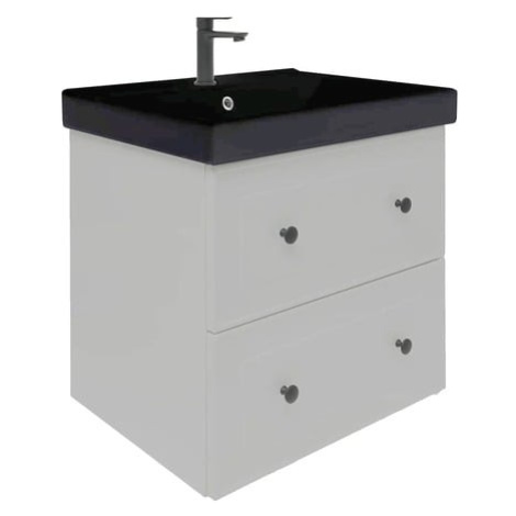 Kúpeľňová skrinka s umývadlom Naturel Forli 60x53x46 cm v šedej farbe mat FORLI60GMUVERB