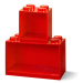 Súprava 2 detských červených nástenných políc LEGO® Brick
