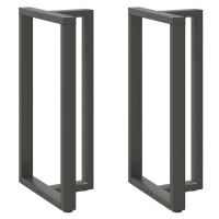 vidaXL Nohy barového stola v tvare T, 2 ks, antracitové, 60x35x(110-111) cm, oceľ