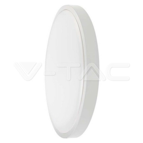 24W LED kupolové svetlo s okrúhlym bielym rámom 3000K IP44 2040lm VT-8624 (V-TAC)