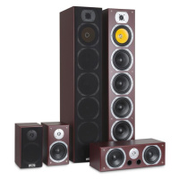 Auna V9B, priestorové (surround) reproduktory, set 5 boxov, 440W RMS, mahagón