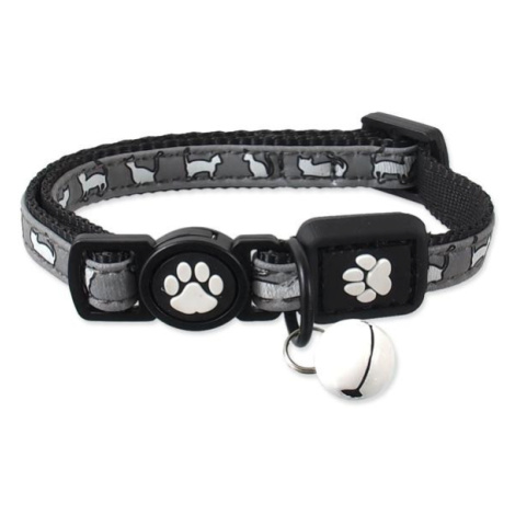 Obojok Active Cat Reflective XS čierny 1x19-31cm