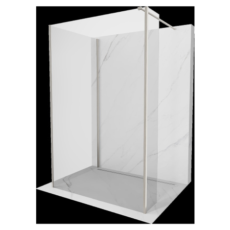 Mexen Kioto, 3-stenová sprchová zástena Walk-In Walk-in 90 x 90 x 30 cm, 8mm číre sklo, brúsená 