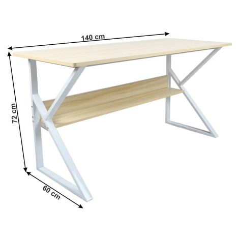 Pracovný stôl s policou TARCAL 140x60 cm Tempo Kondela