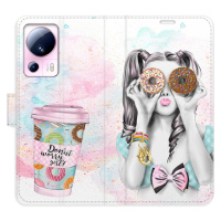Flipové puzdro iSaprio - Donut Worry Girl - Xiaomi 13 Lite