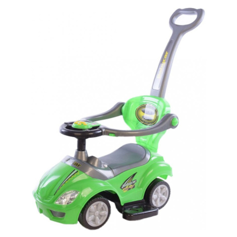 Detské odrážadlo s vodiacou tyčou 3v1 Baby Mix Mega Car zelené