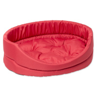 Červený plyšový pelech pre psov 46x54 cm Dog Fantasy DeLuxe – Plaček Pet Products