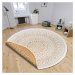 Kusový koberec Twin-Wendeteppiche 105797 Ochre kruh – na ven i na doma - 100x100 (průměr) kruh c