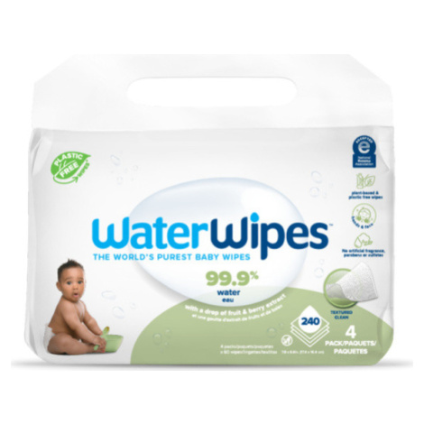 4x WATERWIPES Obrúsky vlhčené bez obsahu plastov Soapberry 60 ks (240 ks)