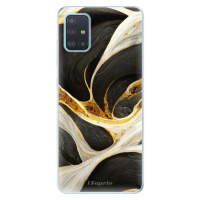 Odolné silikónové puzdro iSaprio - Black and Gold - Samsung Galaxy A51