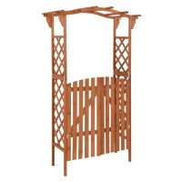 vidaXL Pergola s bránkou 116x40x204 cm masívne jedľové drevo